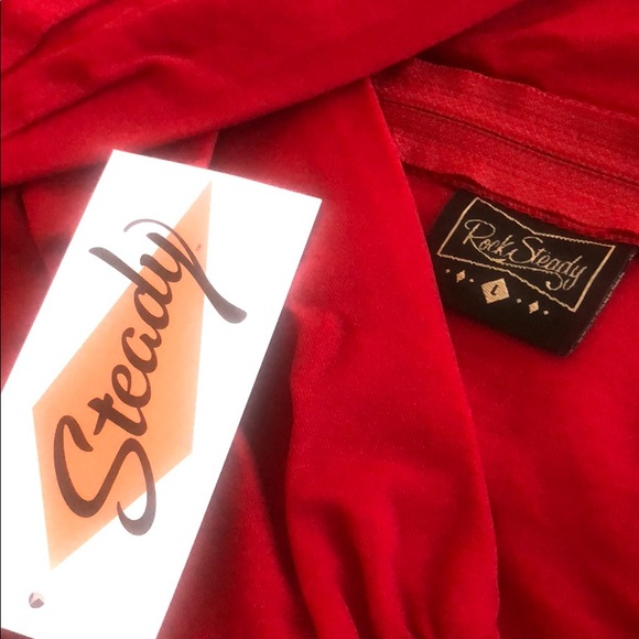 NWT Rock Steady Sweetheart Red Dress - Picture 3 of 3